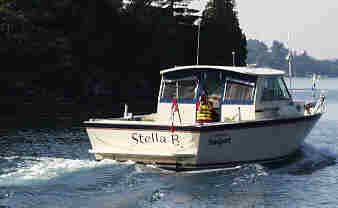 Stella B. meandering by Camelot Island