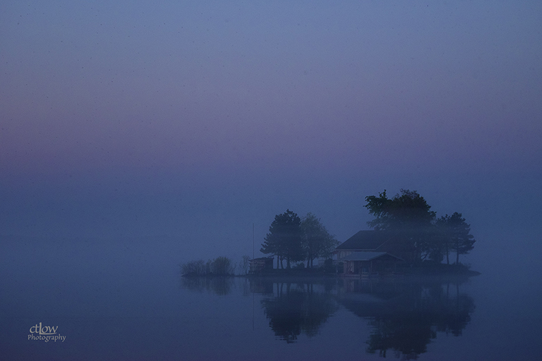Thousand Islands foggy dawn