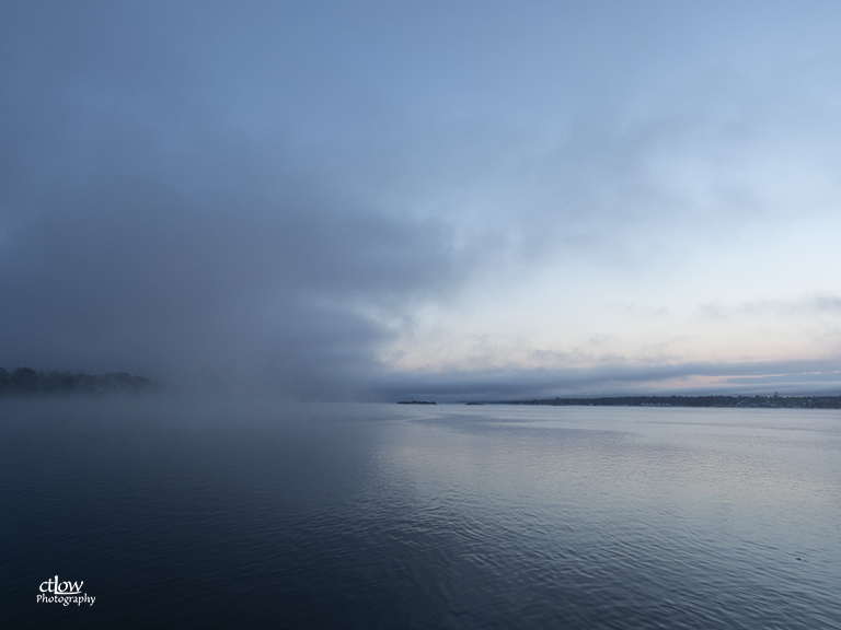 St. Lawrence River patchy dawn fog