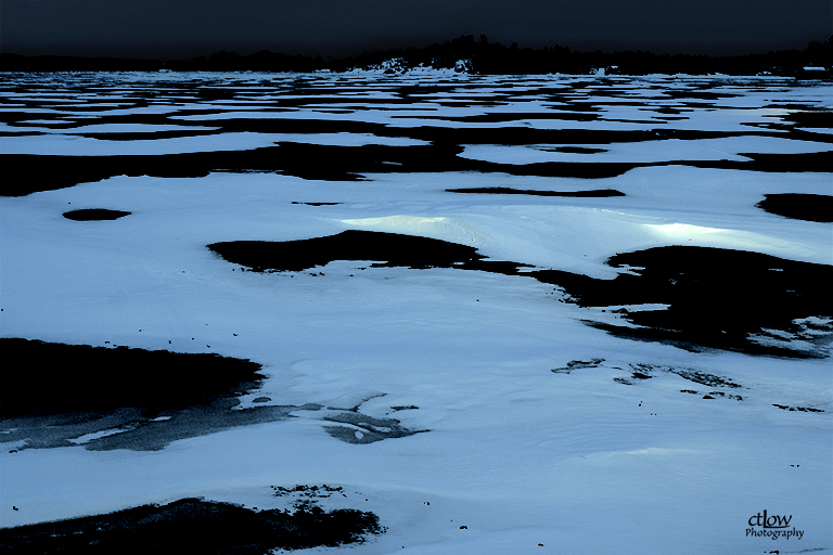 River Snow and Ice – Darkened