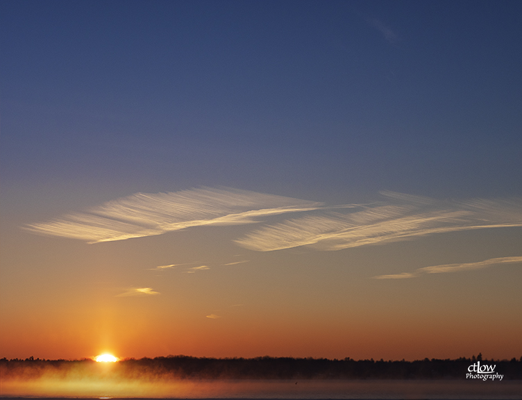 sunrise river cloud