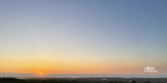 sunset Long Beach Pacific Ocean Washington