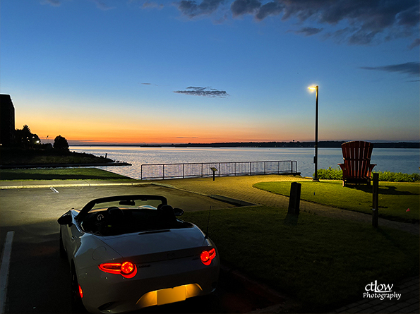 Mazda Miata MX-5 dawn st lawrence river Mazda Miata MX-5 dawn st lawrence river